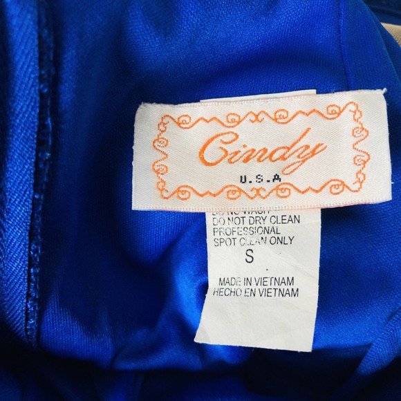 Cindy USA Small Evening Gown Royal Blue Formal - Picture 5 of 6